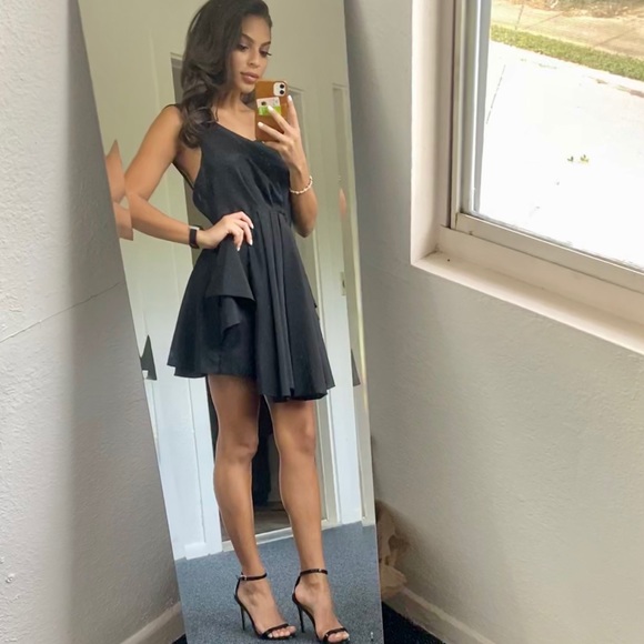 Dresses & Skirts - Black backless tie at Waist Dress